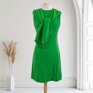Vintage Dress Shift Green Short USA Union Tag 60’s 70’s S Small 4 6 M Medium 8